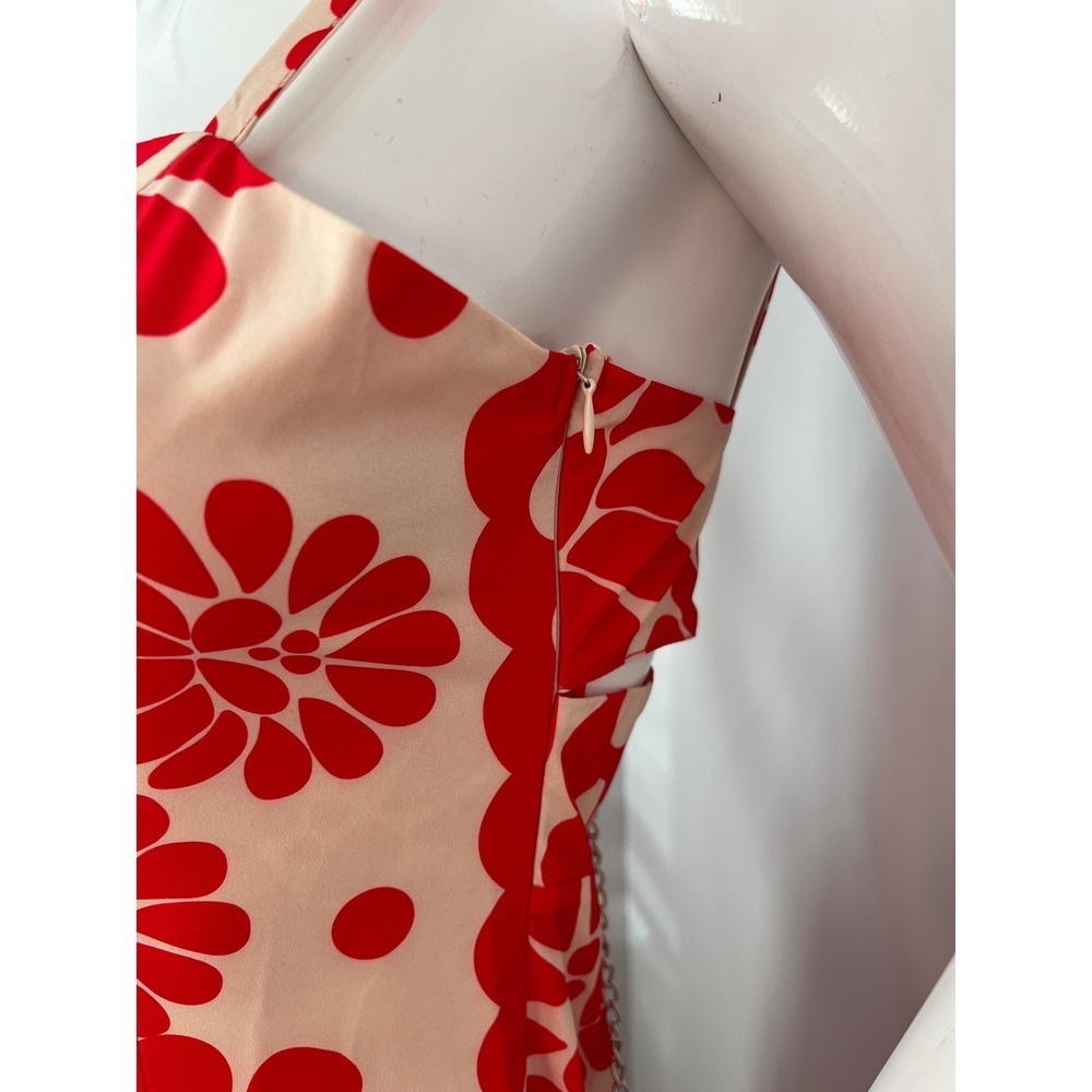 Commense Red Floral Maxi Dress Sleeveless Summer A-Line Flowy Sundress Size S - Picture 4 of 9
